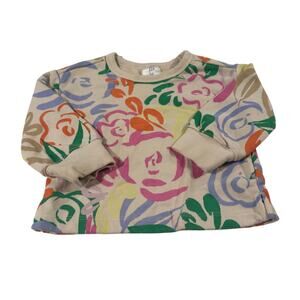 Baby Gap Baby Girl 18-24M Colorful Floral Sweater